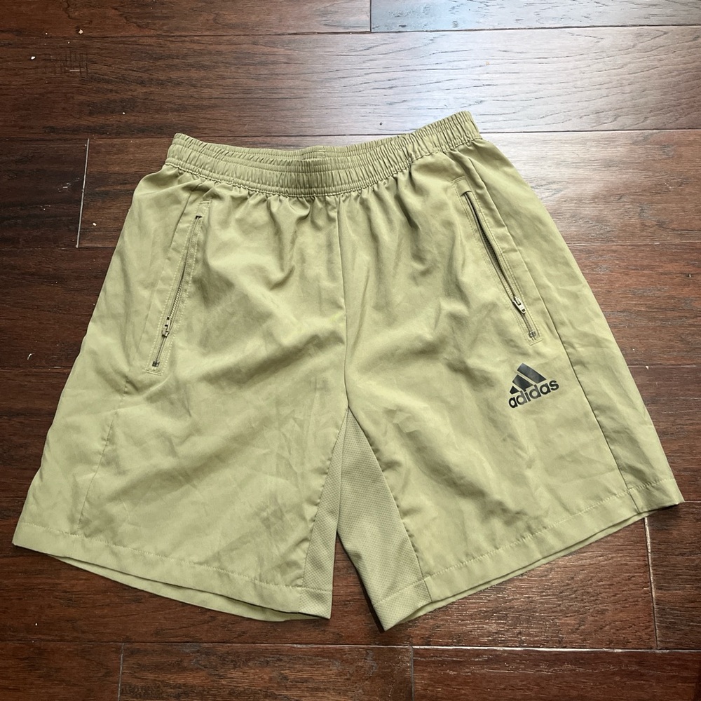 Adidas Men's Green Athletic Shorts